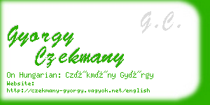 gyorgy czekmany business card